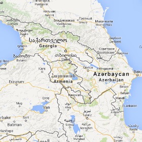 Karta över Armenien