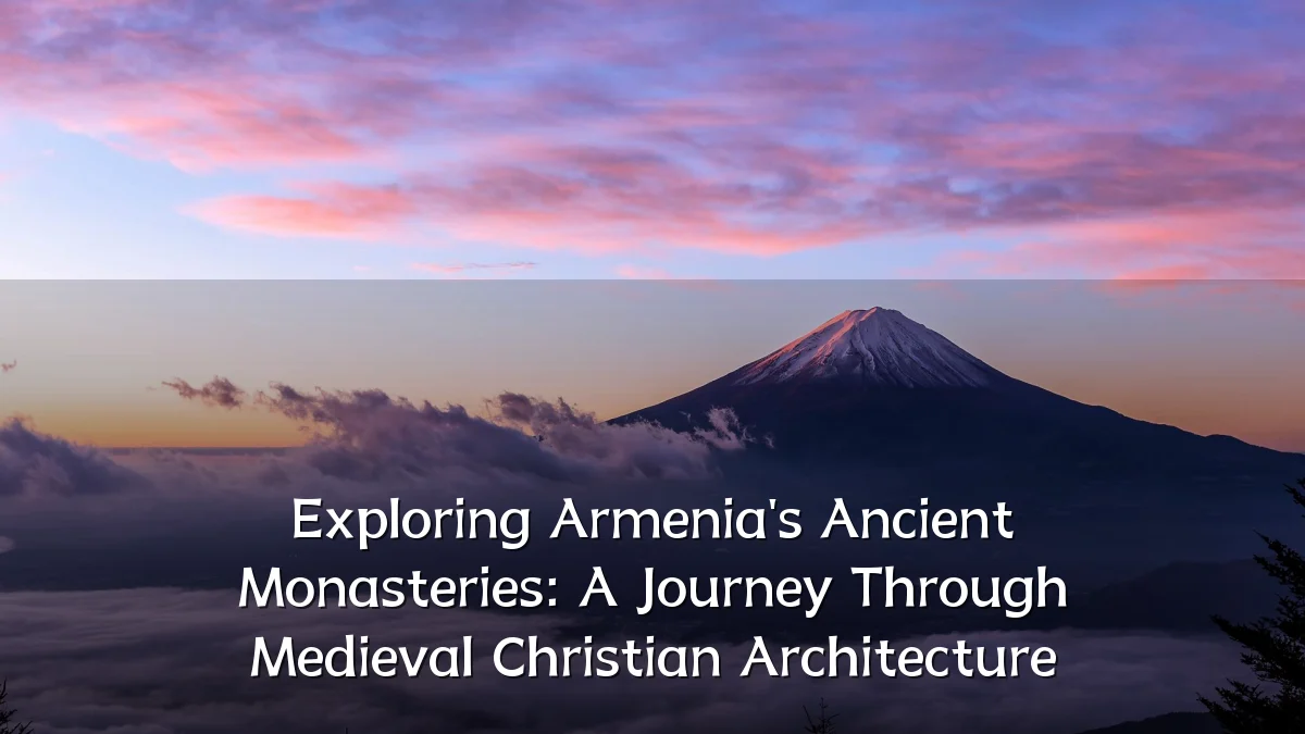 Exploring Armenia's Ancient Monasteries: A Journey Through Medieval Christian Architecture