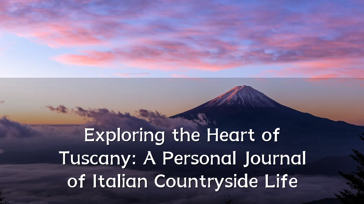 Exploring the Heart of Tuscany: A Personal Journal of Italian Countryside Life