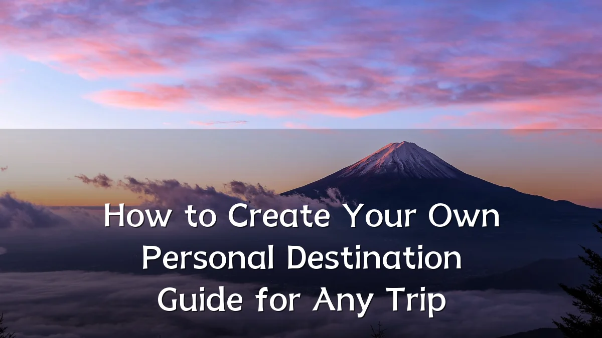 How to Create Your Own Personal Destination Guide for Any Trip
