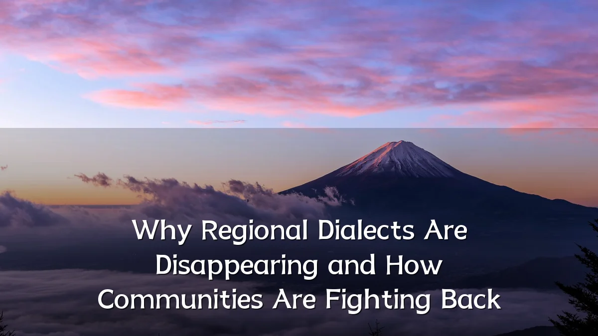 Why Regional Dialects Are Disappearing and How Communities Are Fighting Back